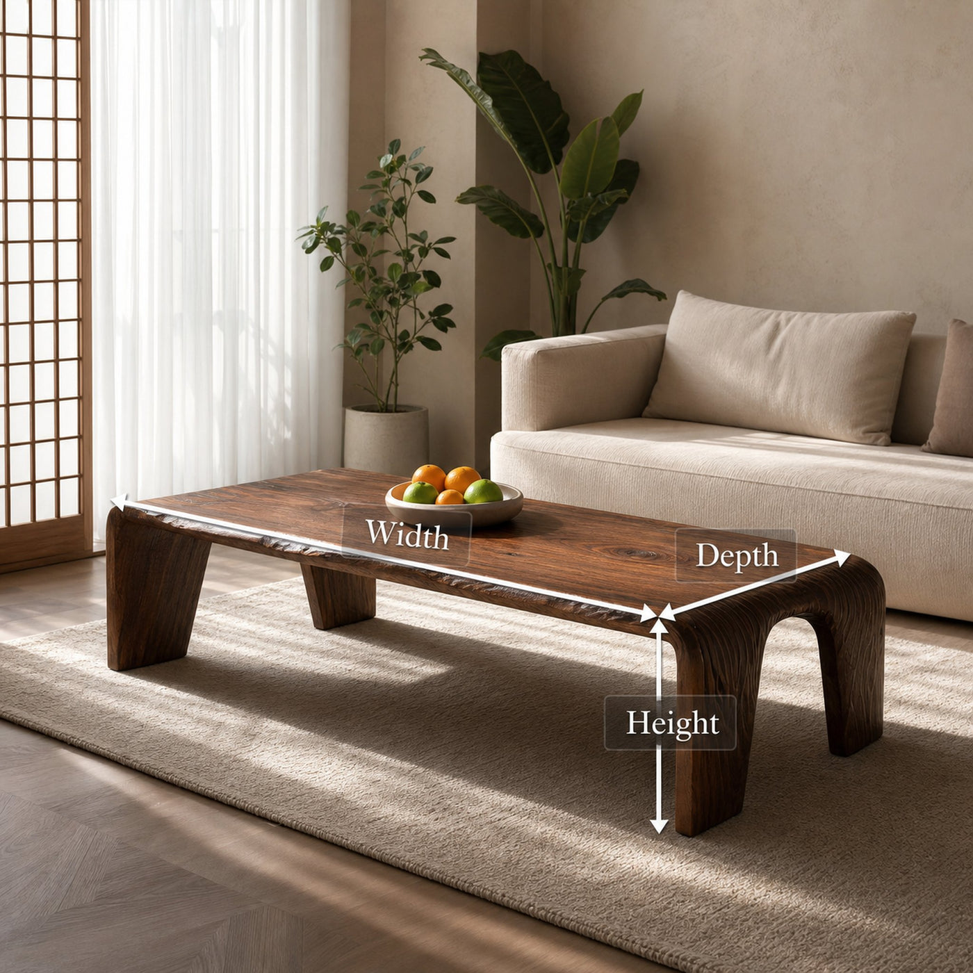 Farmhouse Handcrafted Live Edge Table For Living Room Decor - product view 8