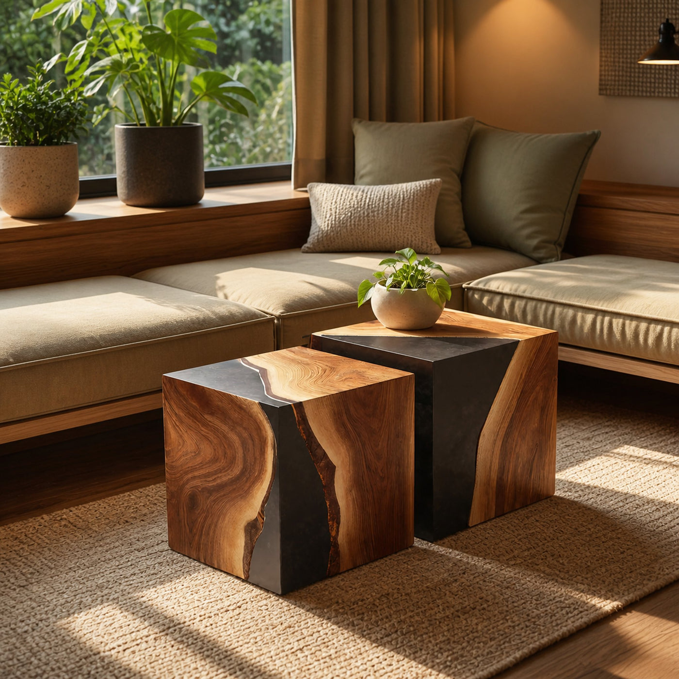 Farmhouse Low Coffee Table For Cozy Living Room Design - product view 6