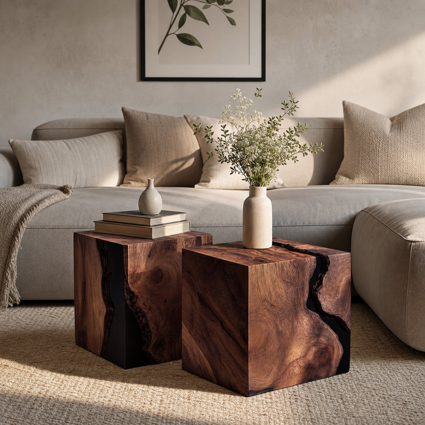 Farmhouse Low Coffee Table For Living Room And Lounge - product view 7