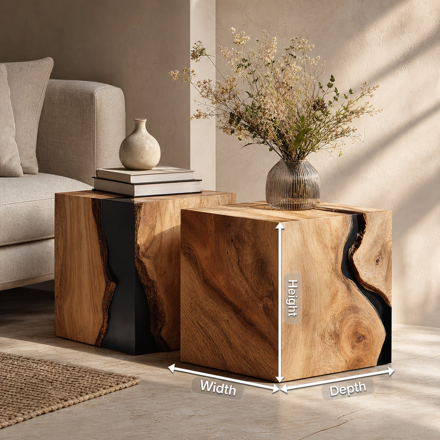 Farmhouse Low Coffee Table For Living Room And Lounge - product view 8
