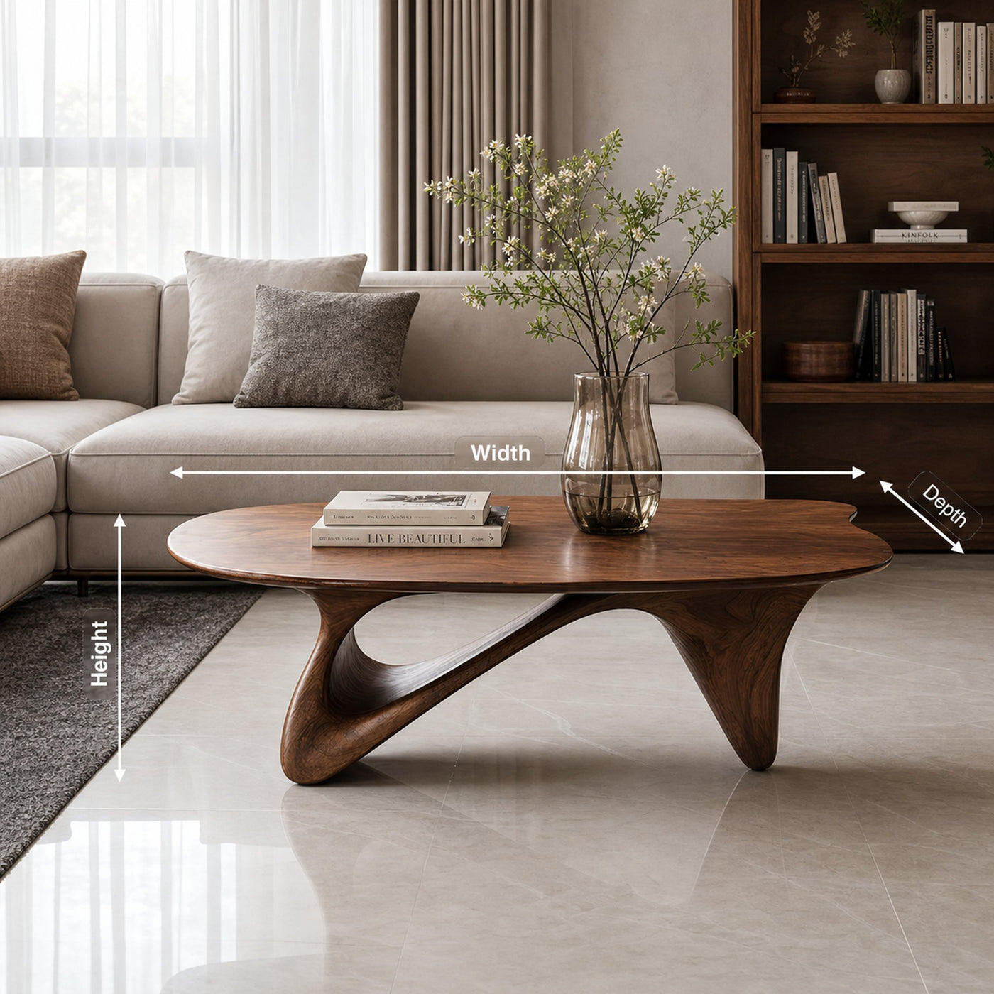 Farmhouse Low Table For Warm Living Room - product view 8