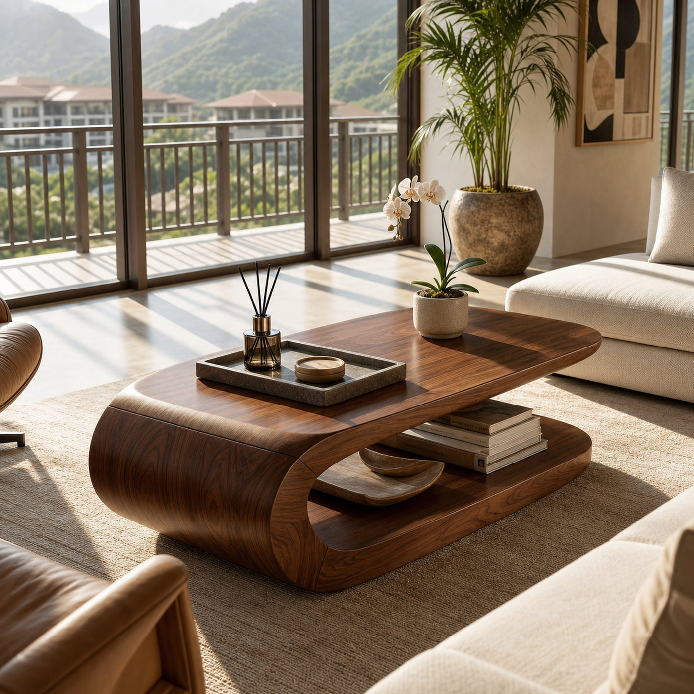 Farmhouse Natural Wood Coffee Table For Cottage - product view 7