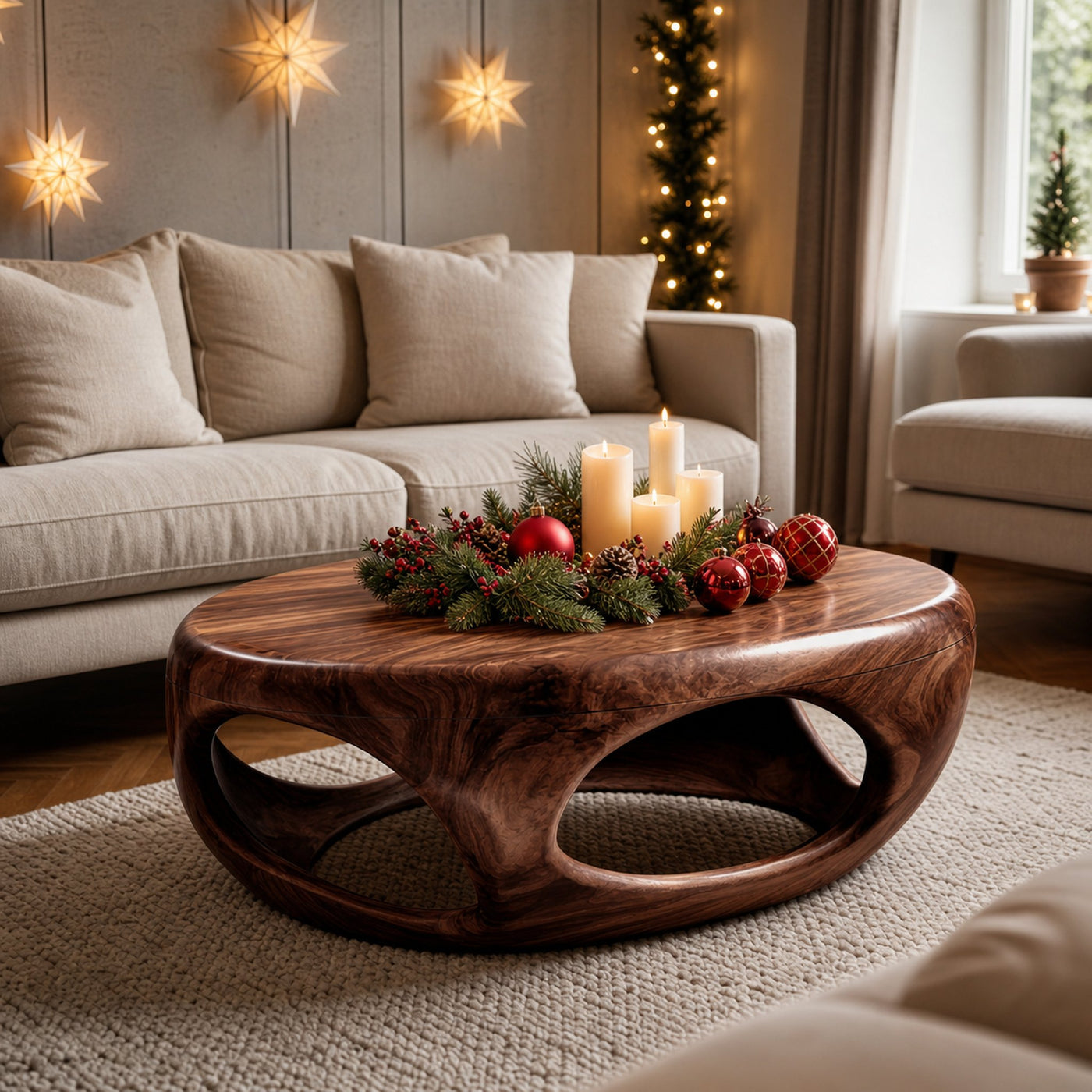Farmhouse Solid Wood Coffee Table For Holiday Furniture Decoration - product view 7