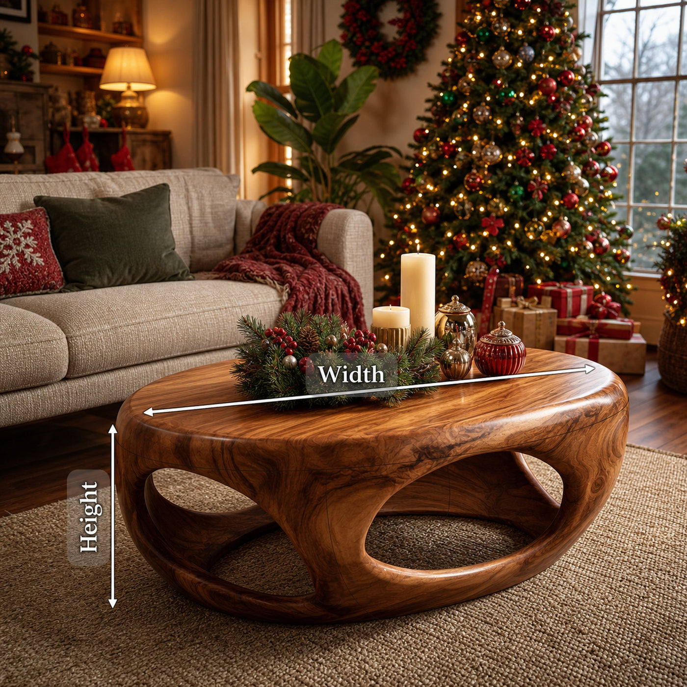 Farmhouse Solid Wood Coffee Table For Holiday Furniture Decoration - product view 8
