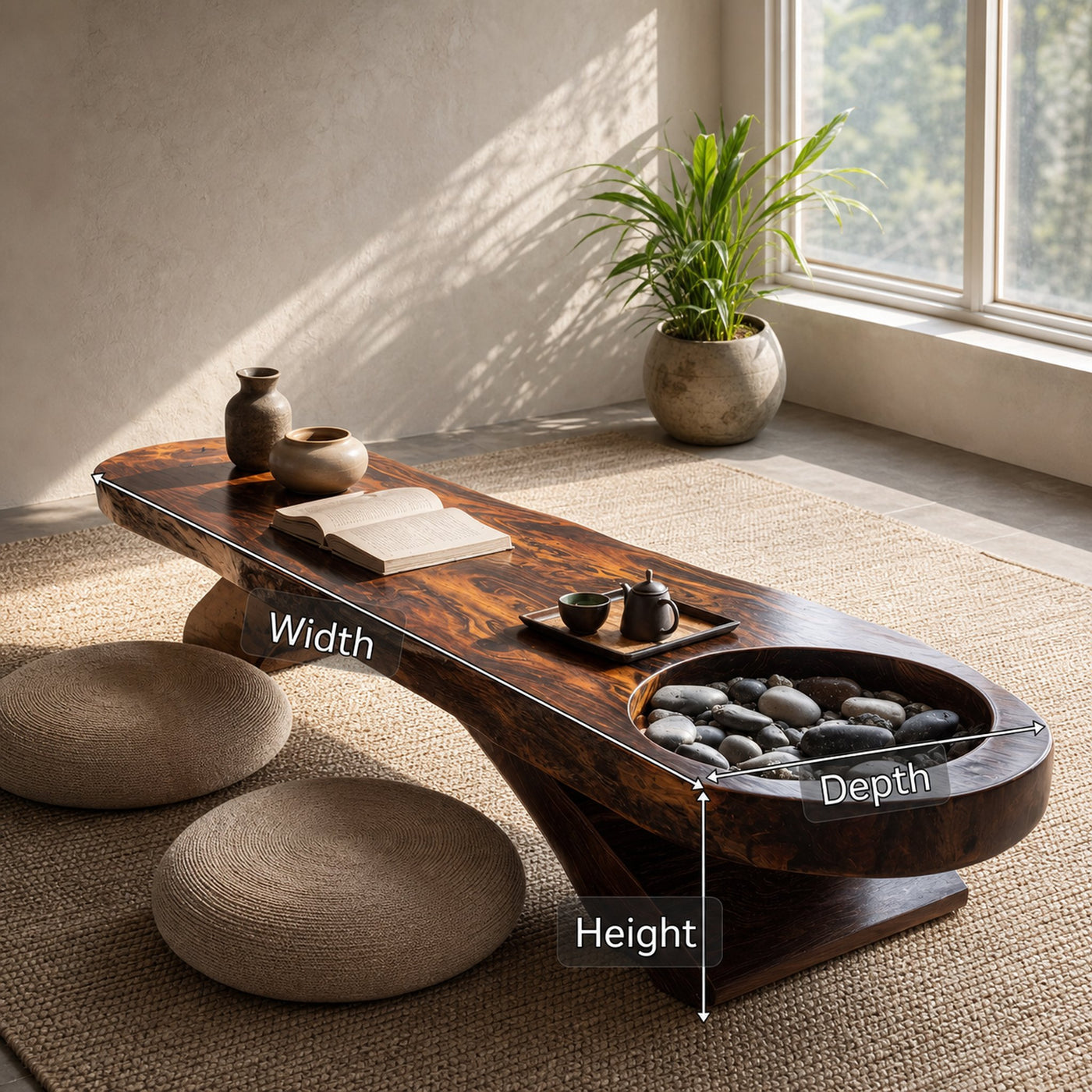 Farmhouse Solid Wood Coffee Table For Living Room And Entryway Design - product view 6
