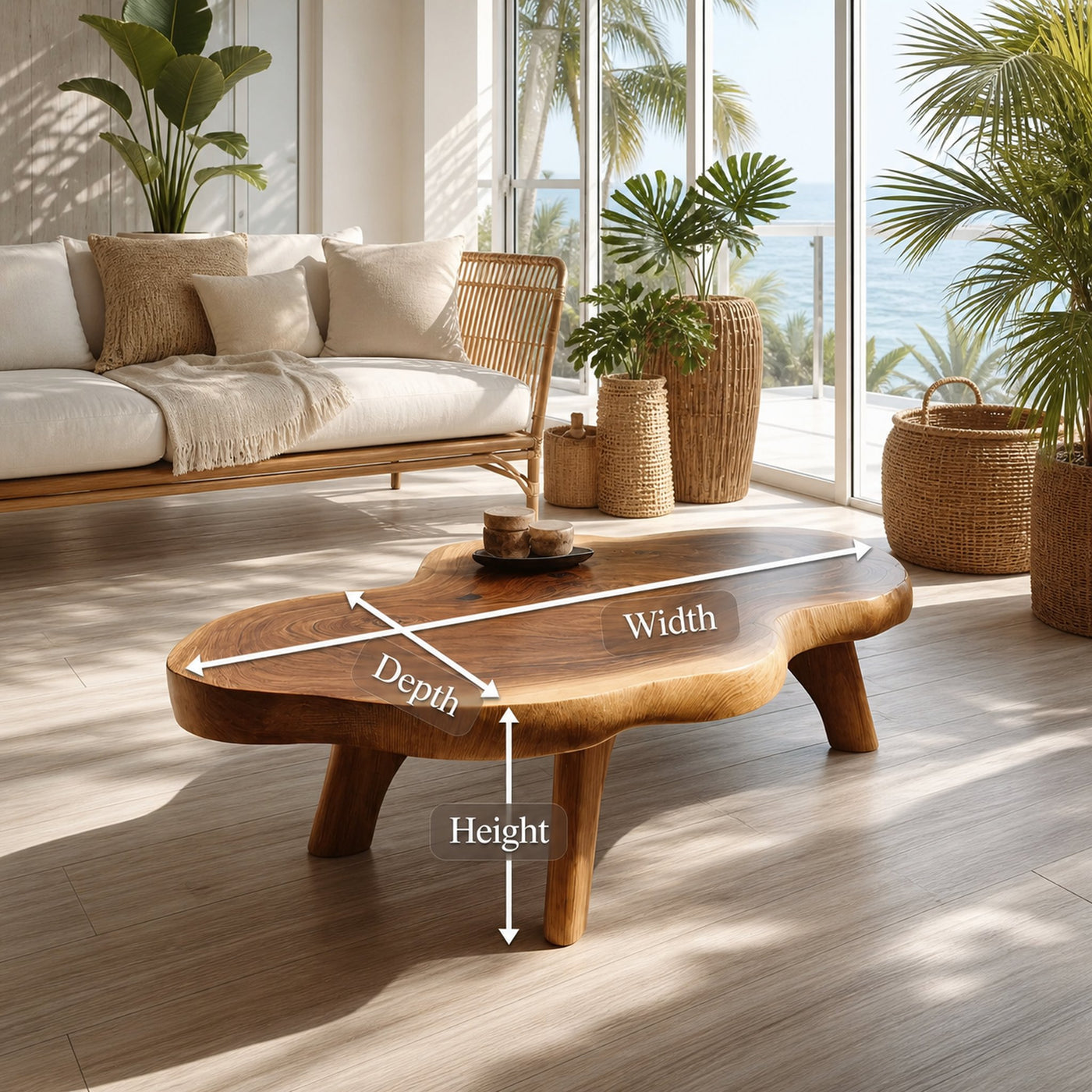 Farmhouse Solid Wood Coffee Table For Living Room Furniture - product view 8