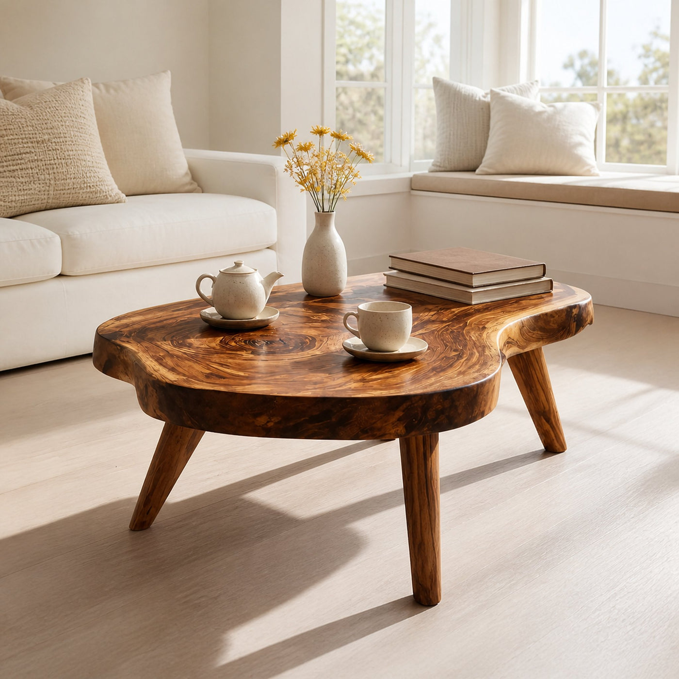 Farmhouse Solid Wood Coffee Table For Living Roomdecor And Home Style
