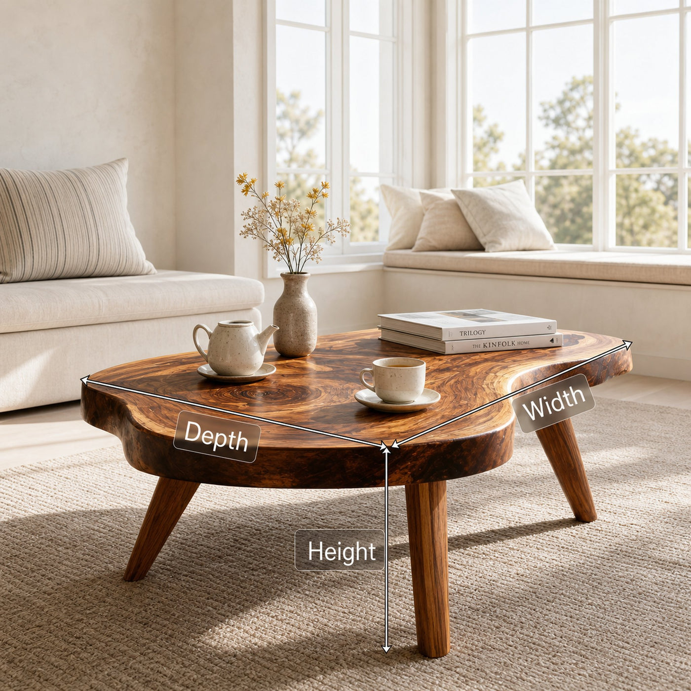 Farmhouse Solid Wood Coffee Table For Living Roomdecor And Home Style - product view 6