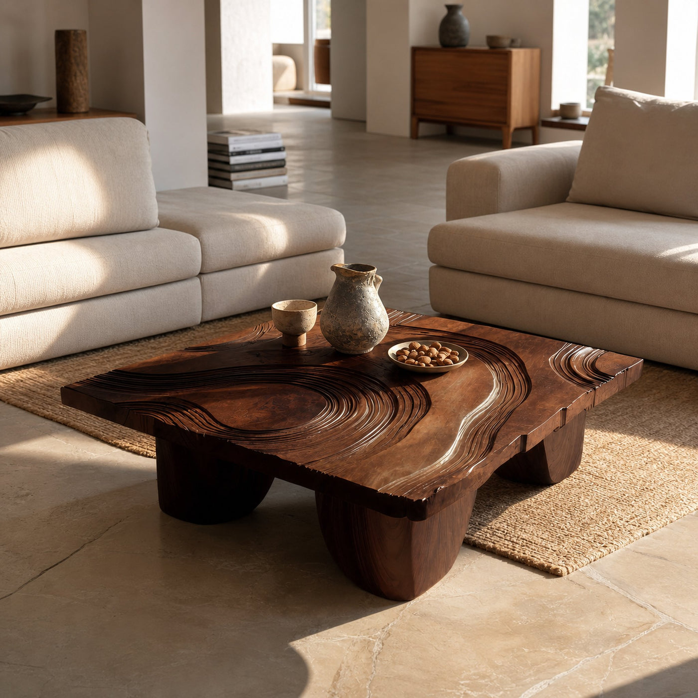 Farmhouse Solid Wood Live Edge Coffee Table For Living Room - product view 7