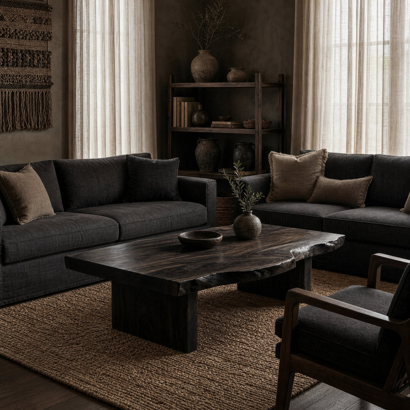 Farmhouse Wood Coffee Table For Cozy Living Room - product view 4