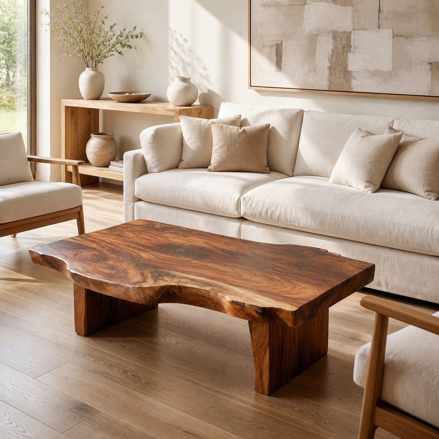 Farmhouse Wood Coffee Table For Cozy Living Room - product view 5