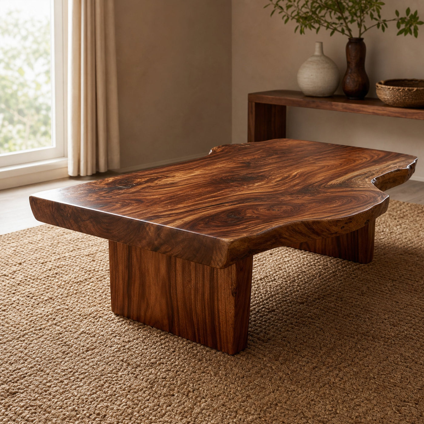 Farmhouse Wood Coffee Table For Cozy Living Room - product view 6