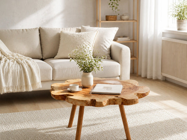 Riverline Marshland Live Edge Coffee Table with Splayed Legs