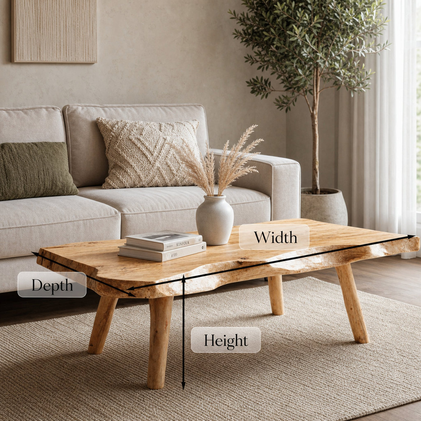 Farmhouse Wooden Coffee Table For Furniture Decor - product view 6