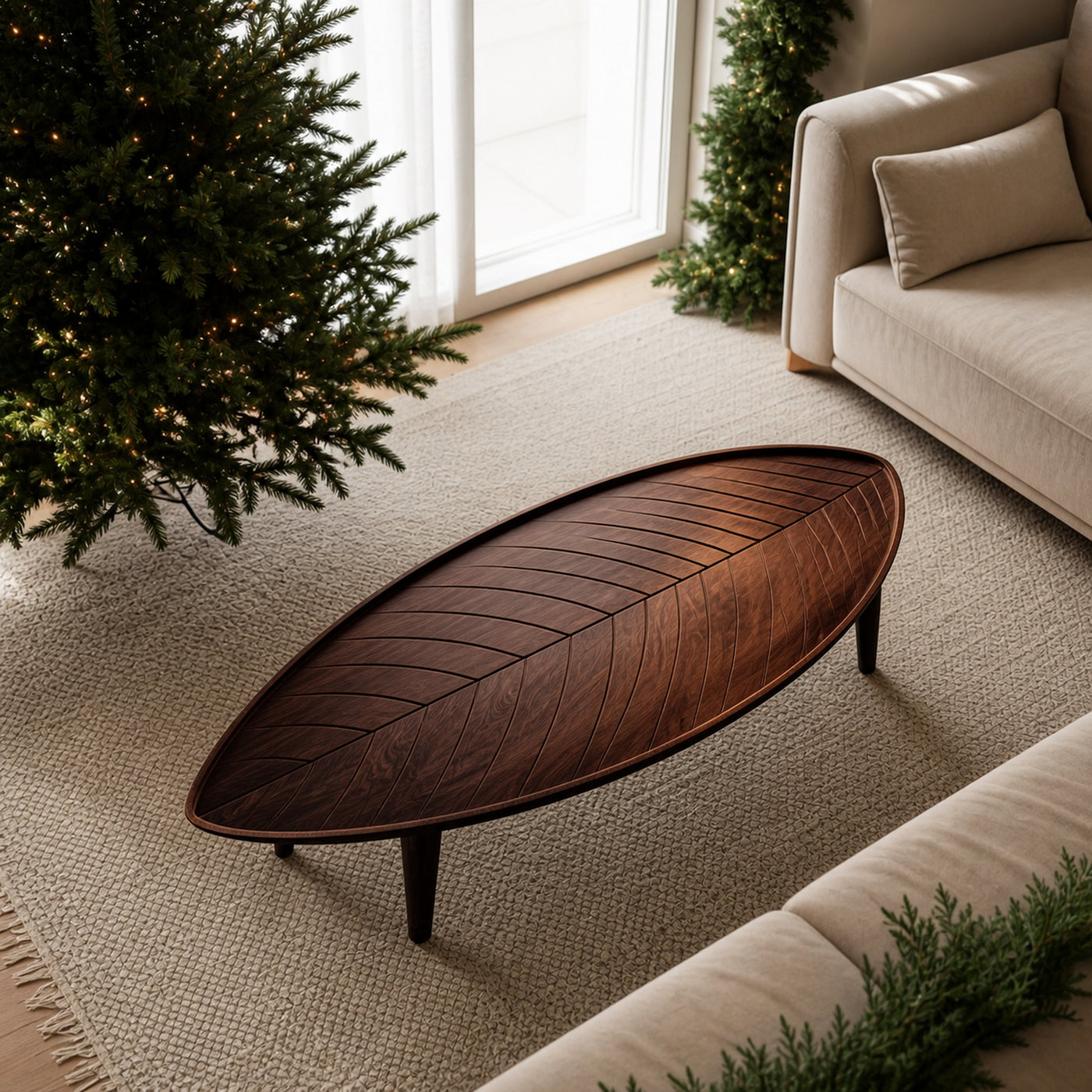 Farmhouse Wooden Coffee Table For Living Room Christmas Furniture - product view 7