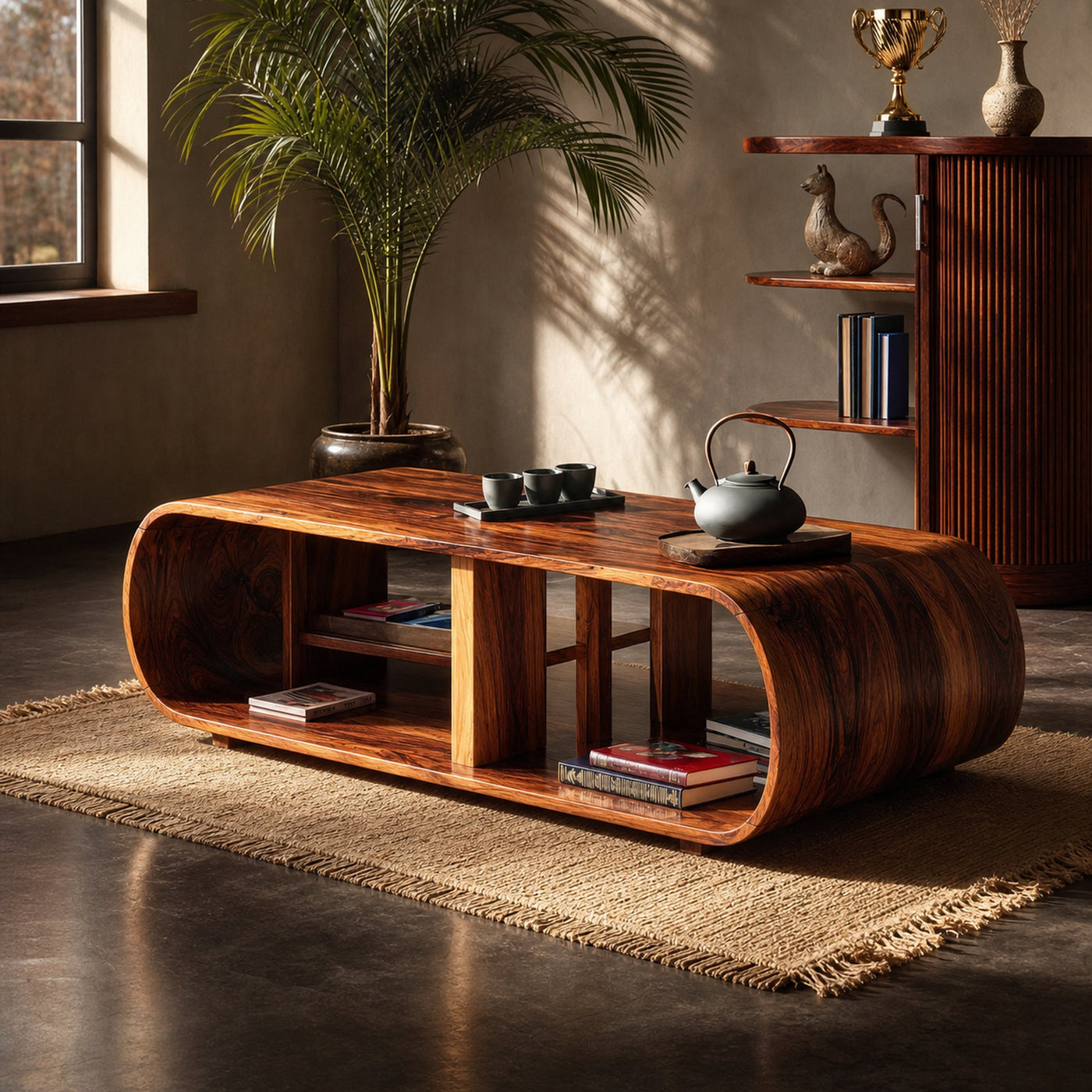 Farmhouse Wooden Live Edge Low Table For Entryway Design And Decor