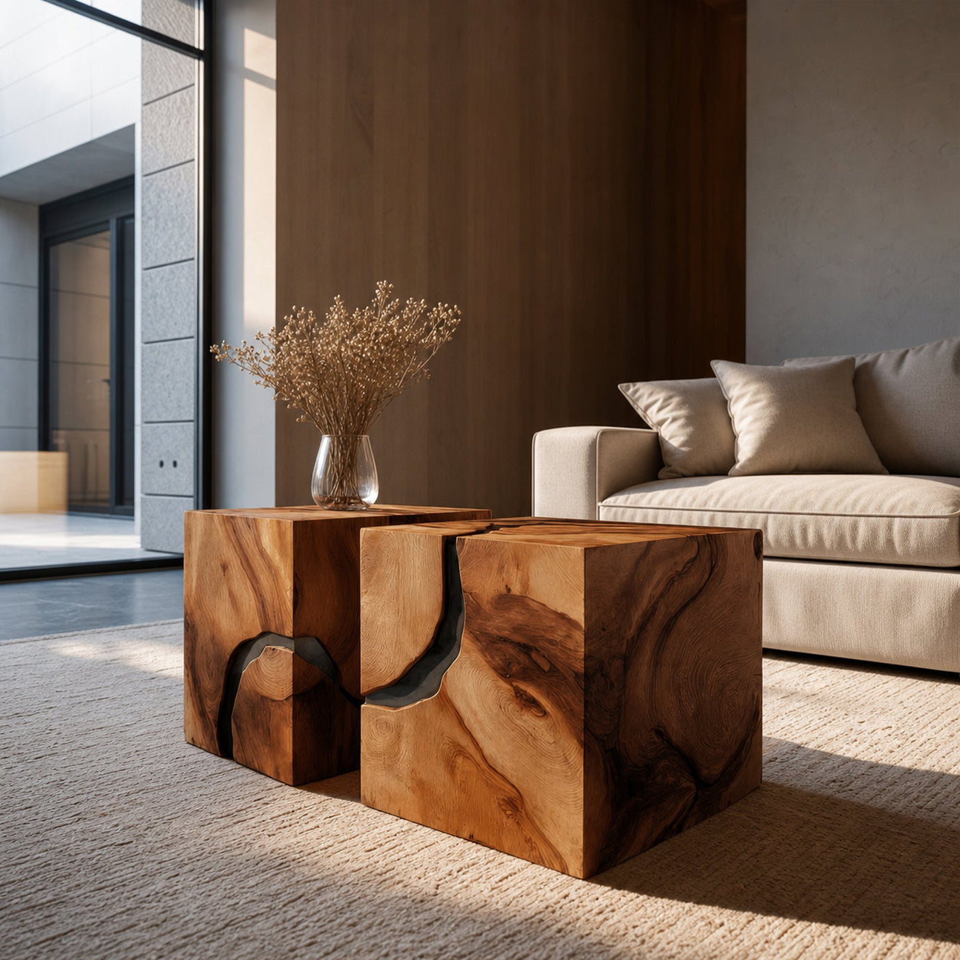 Farmhouse Wooden Square Coffee Table For Cozy Interiors - product view 6