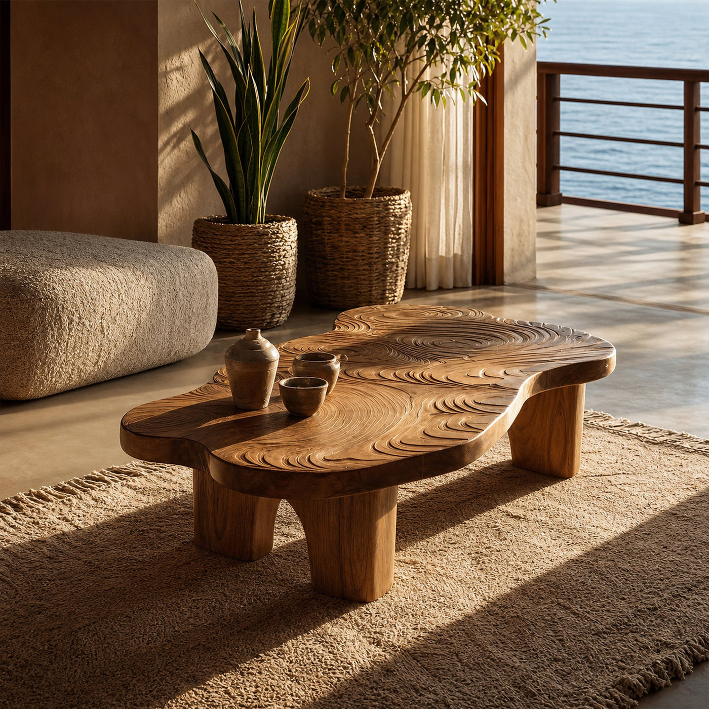 Handcrafted Abstract Coffee Table For Entryway Design