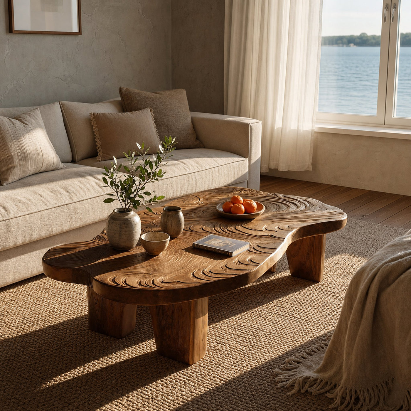 Handcrafted Abstract Coffee Table For Entryway Design - product view 6