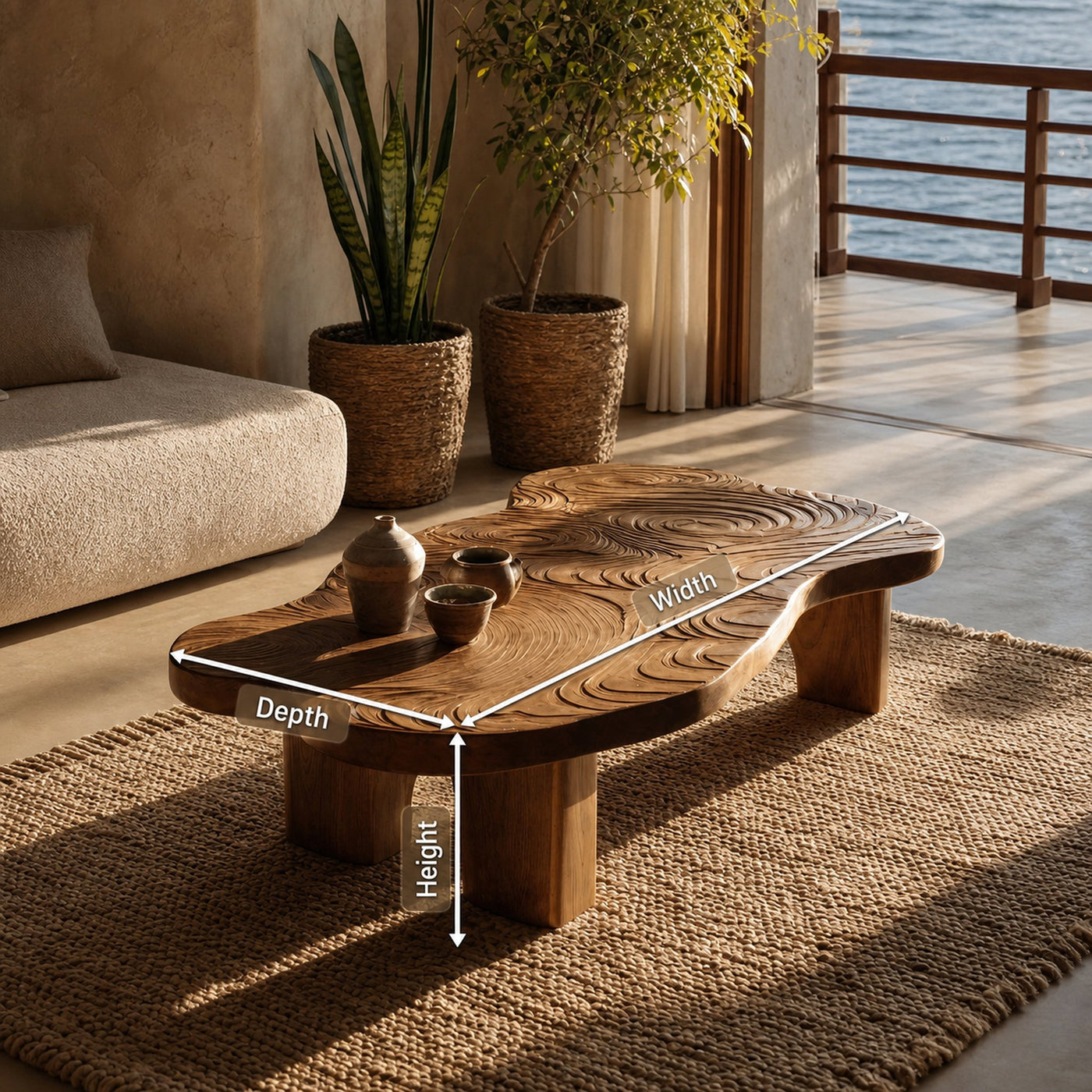 Handcrafted Abstract Coffee Table For Entryway Design - product view 8