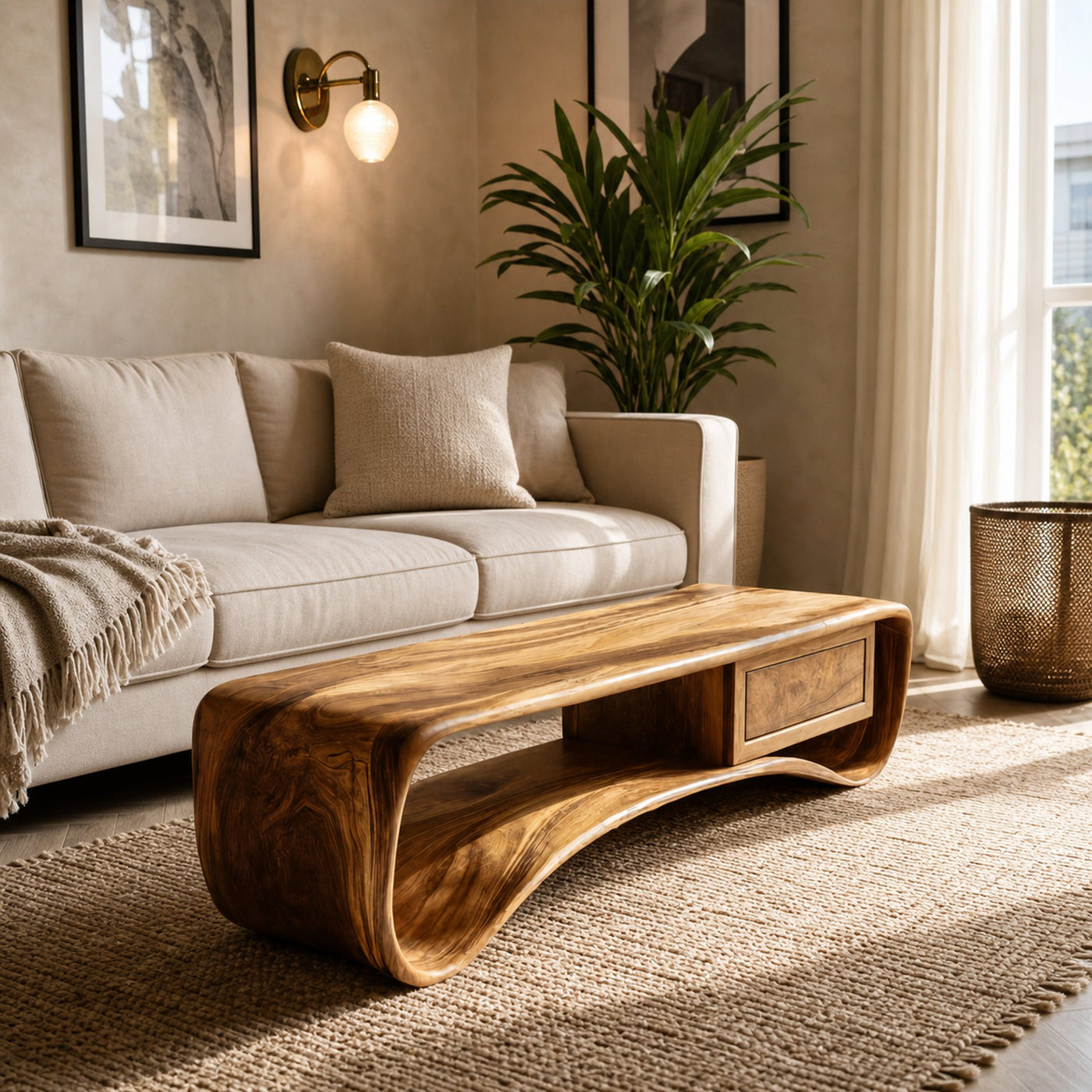 Handcrafted Coffee Table Compact Design For Living Room - product view 6