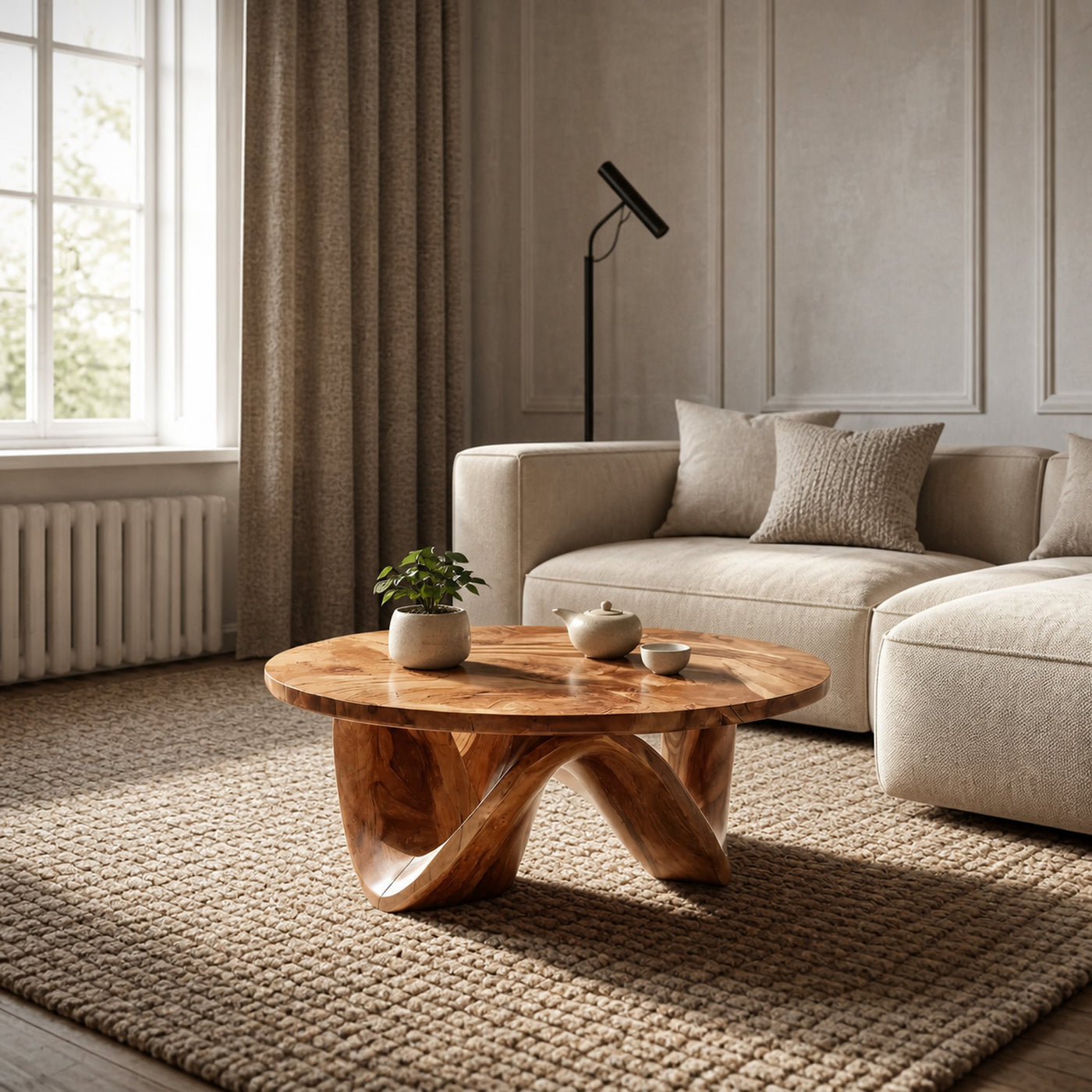 Handcrafted Coffee Table Flow Legs For Living Room Decor - product view 6