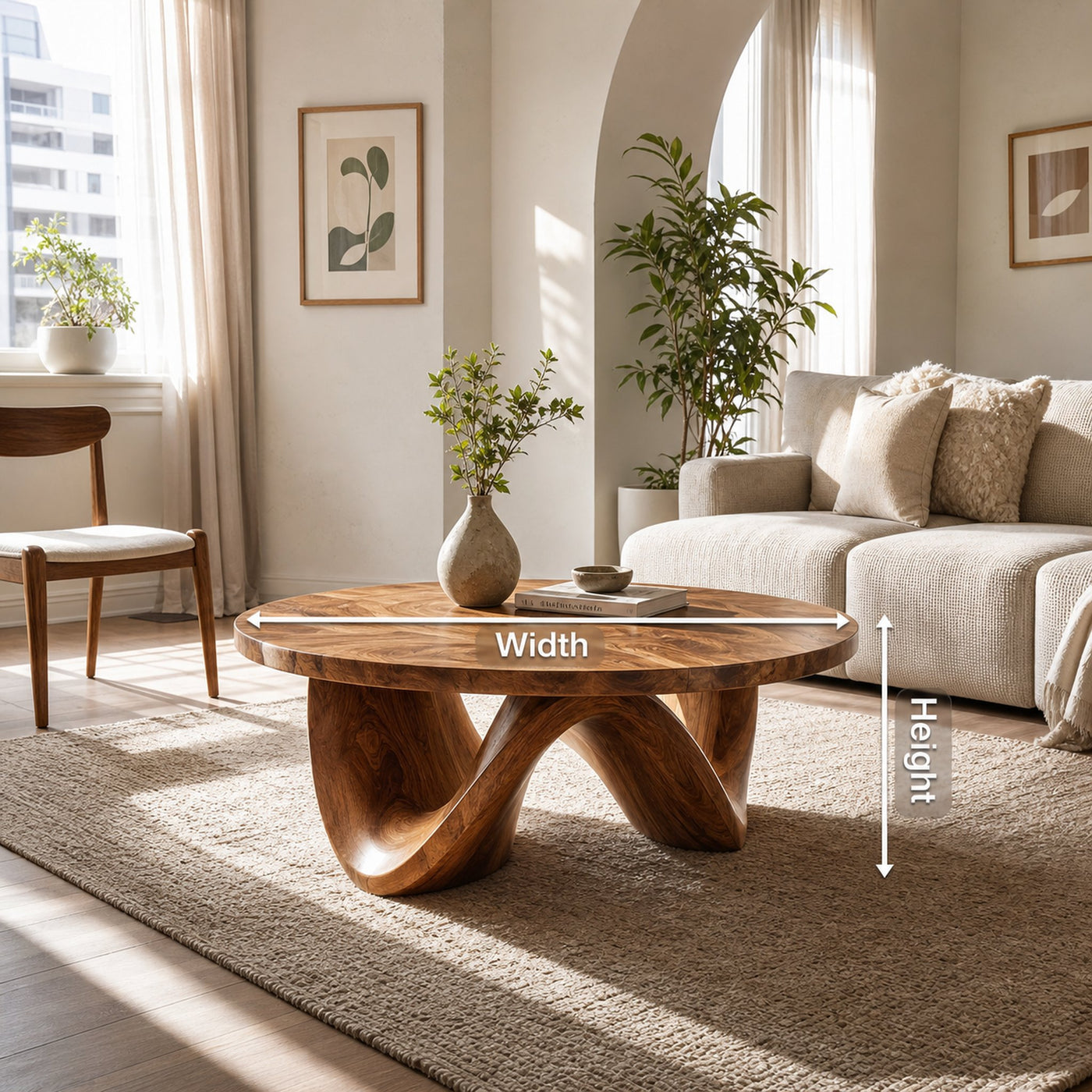 Handcrafted Coffee Table Flow Legs For Living Room Decor - product view 8
