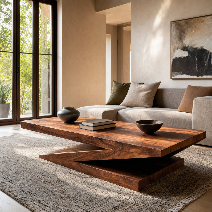 Handcrafted Coffee Table For Cozy Living Room Spaces