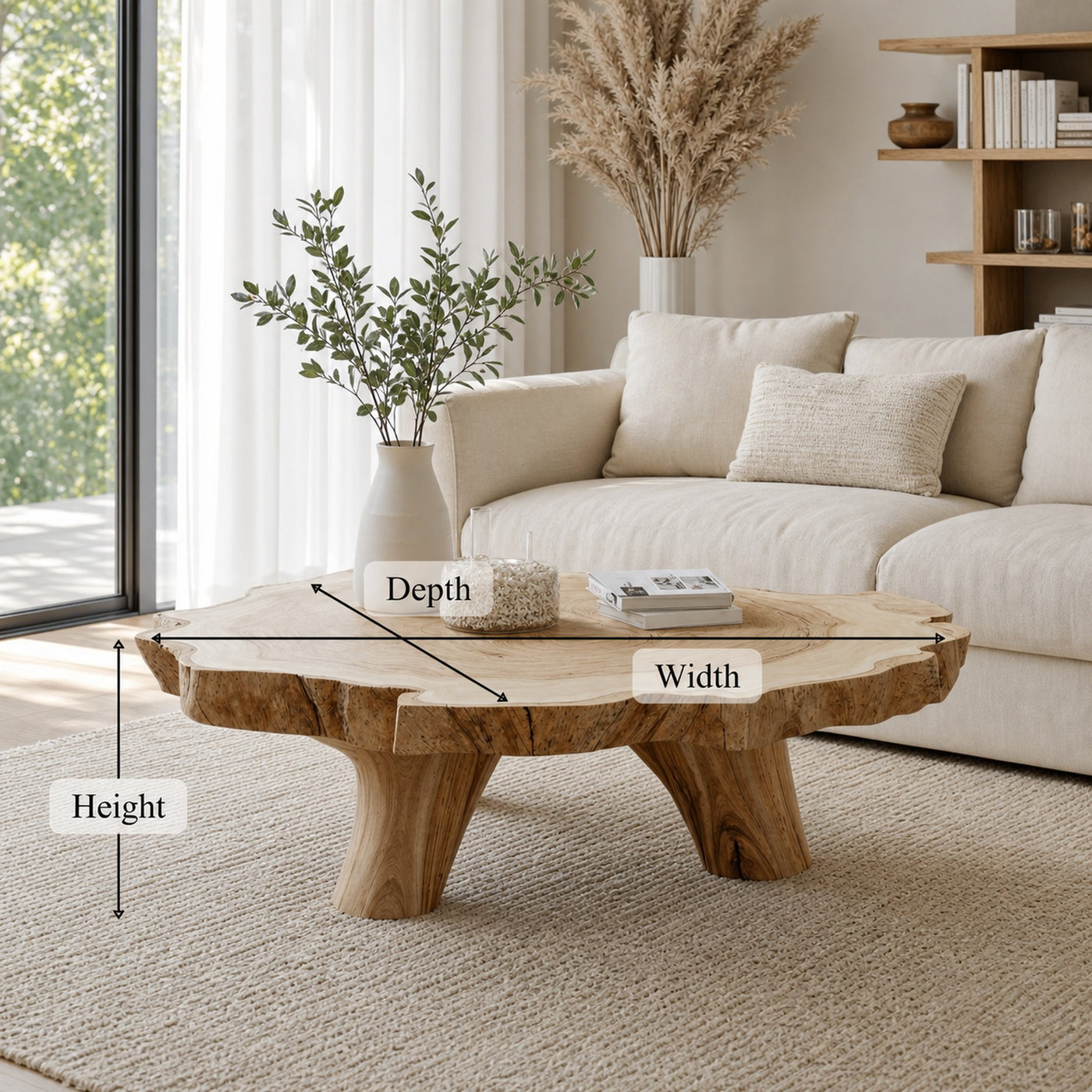 Handcrafted Coffee Table For Rustic Room Aesthetic - product view 6
