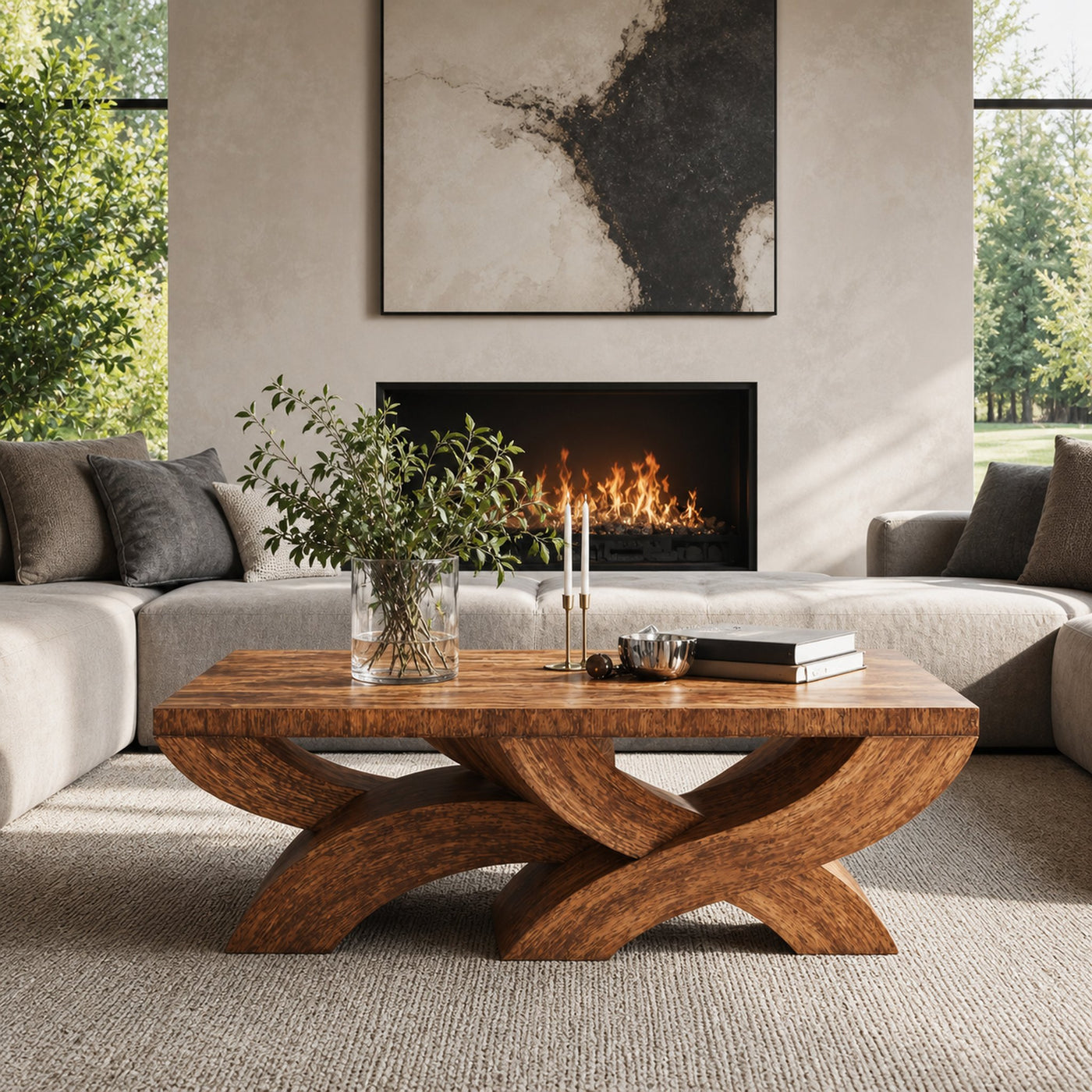 Handcrafted Coffee Table For Warm Wood Ambience