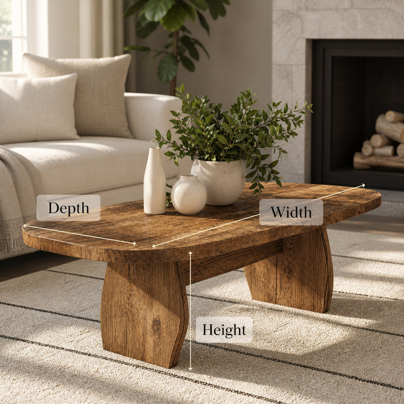 Handcrafted Coffee Table Rustic Coffee Table - product view 6