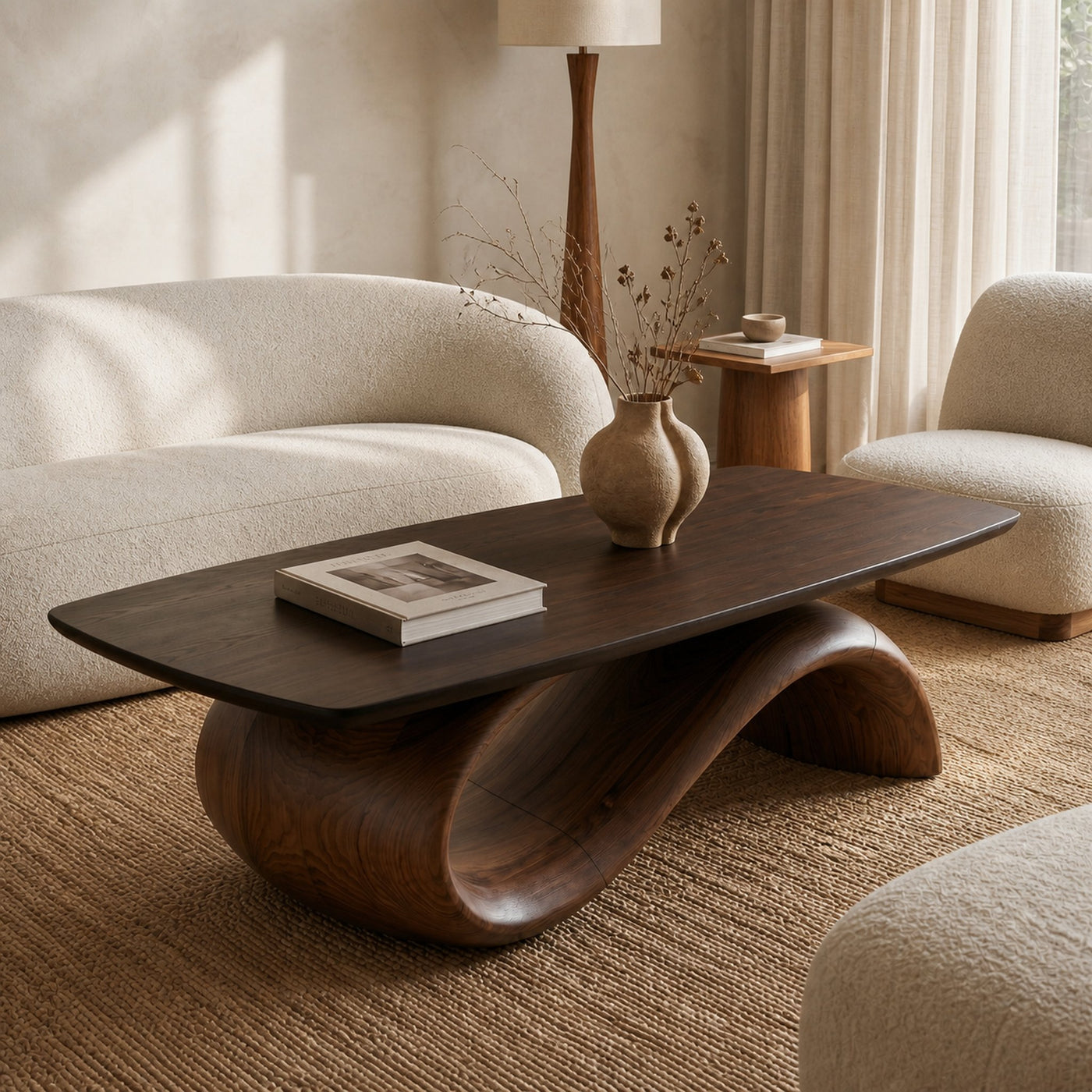 Handcrafted Coffee Table With Artistic Wood Design For Living Room - product view 7
