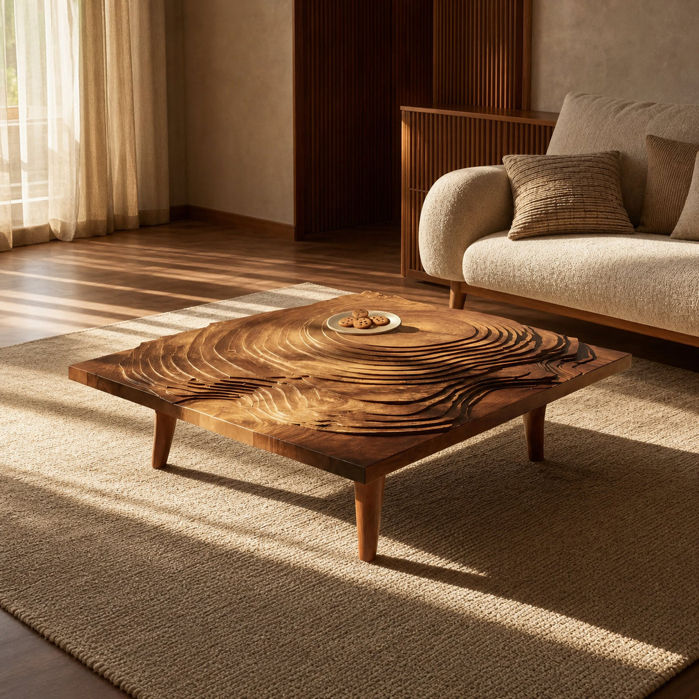 Handcrafted Irregular Coffee Table For Entryway Design