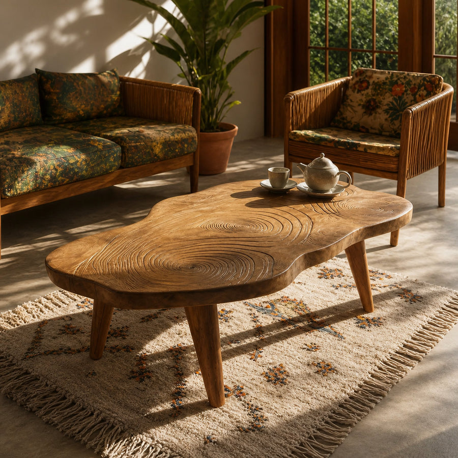 Handcrafted Irregular Wooden Table For Entryway Design