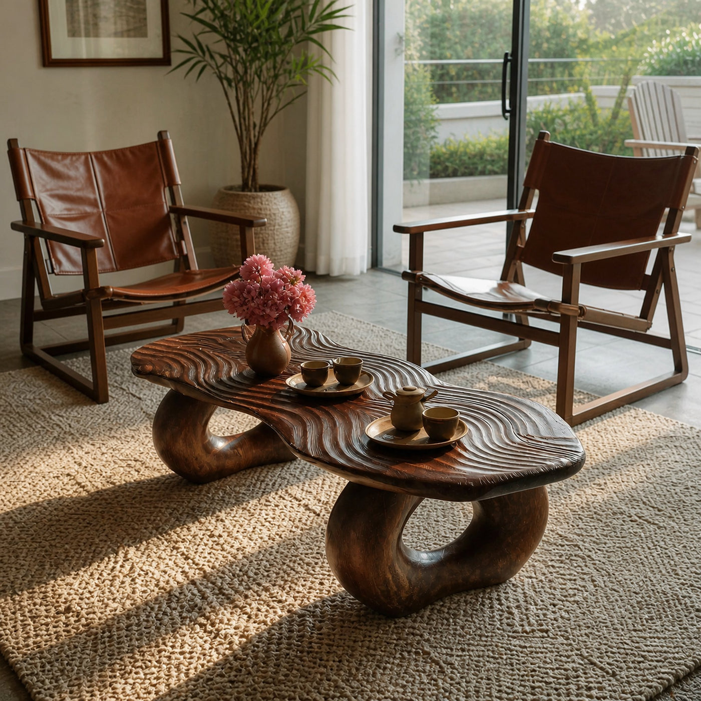 Handcrafted Live Edge Abstract Coffee Table For Living Room - product view 6