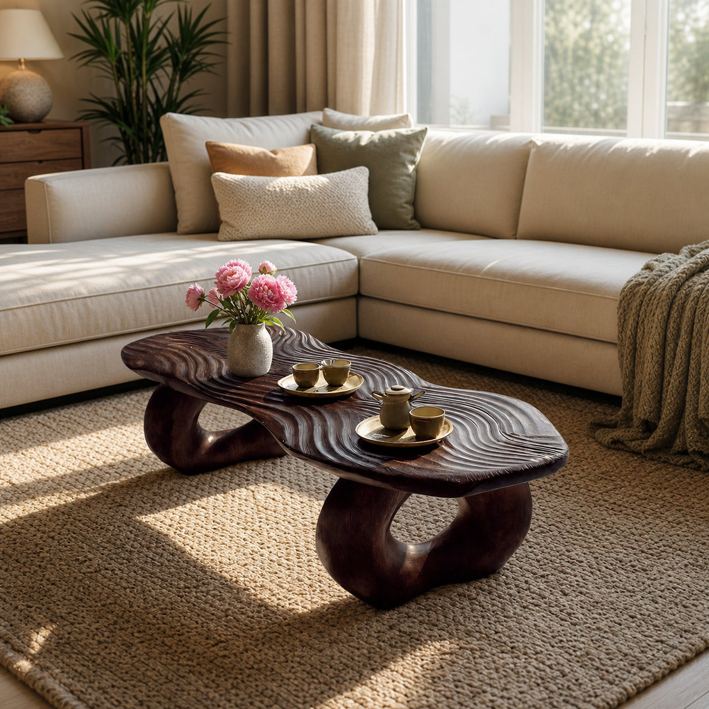 Handcrafted Live Edge Abstract Coffee Table For Living Room - product view 7