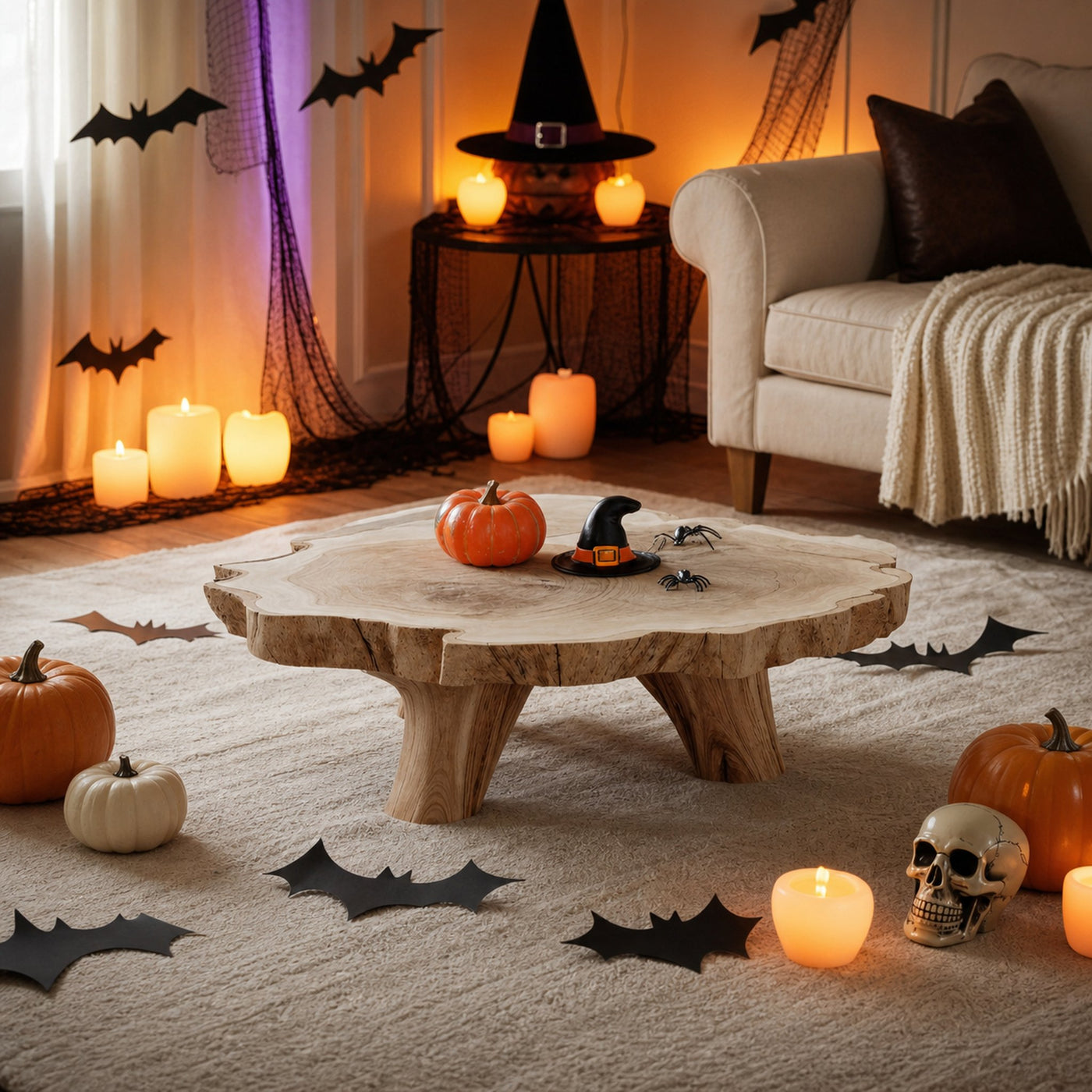Handcrafted Live Edge Coffee Table For Furniture Decor Halloween Ideas