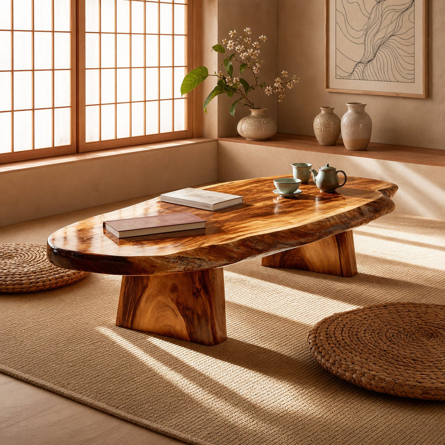 Handcrafted Live Edge Low Table For Living Room Furniture Decor