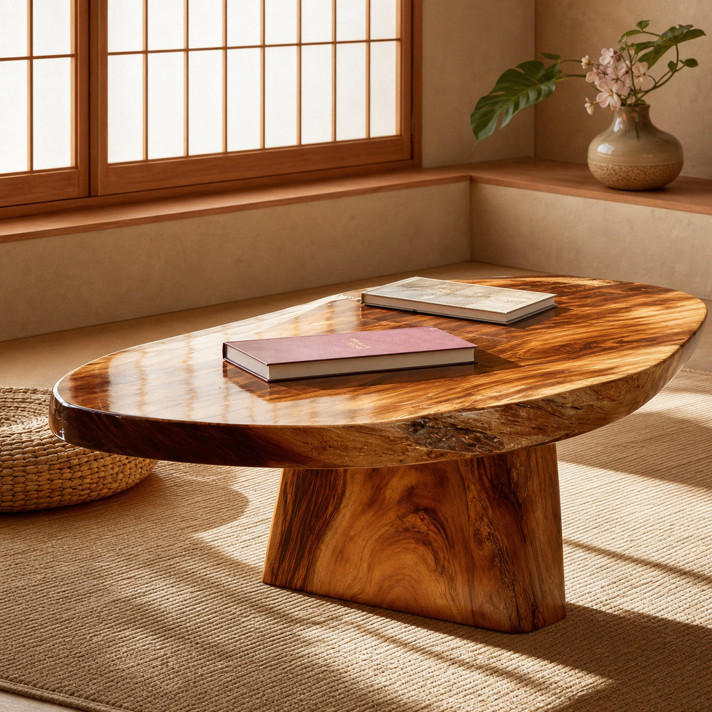 Handcrafted Live Edge Low Table For Living Room Furniture Decor - product view 3