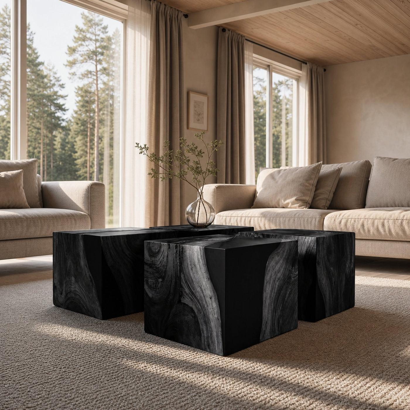 Handcrafted Low Coffee Table For Contemporary Interiors - product view 4