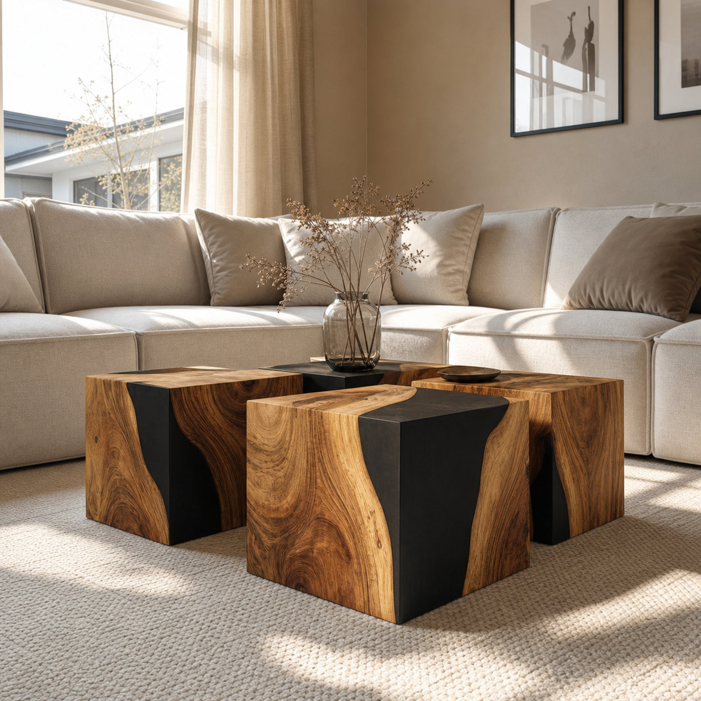 Handcrafted Low Coffee Table For Contemporary Interiors - product view 5