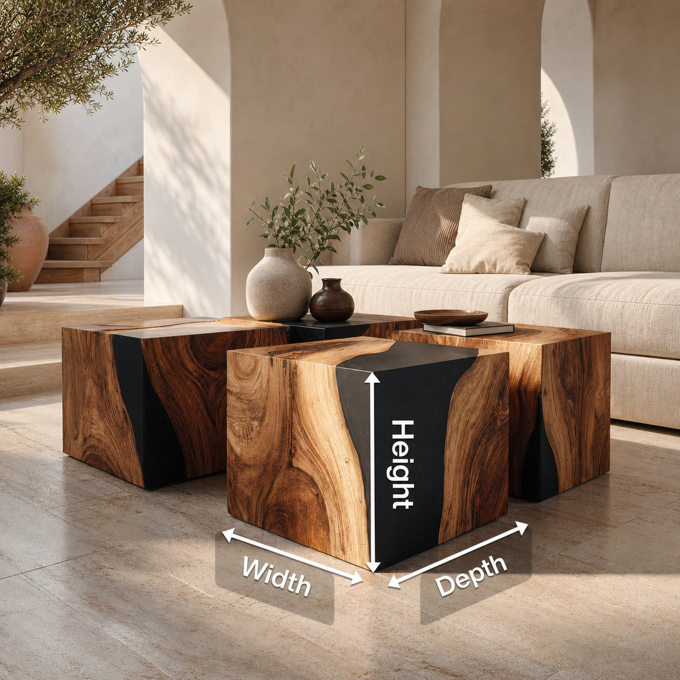 Handcrafted Low Coffee Table For Contemporary Interiors - product view 8
