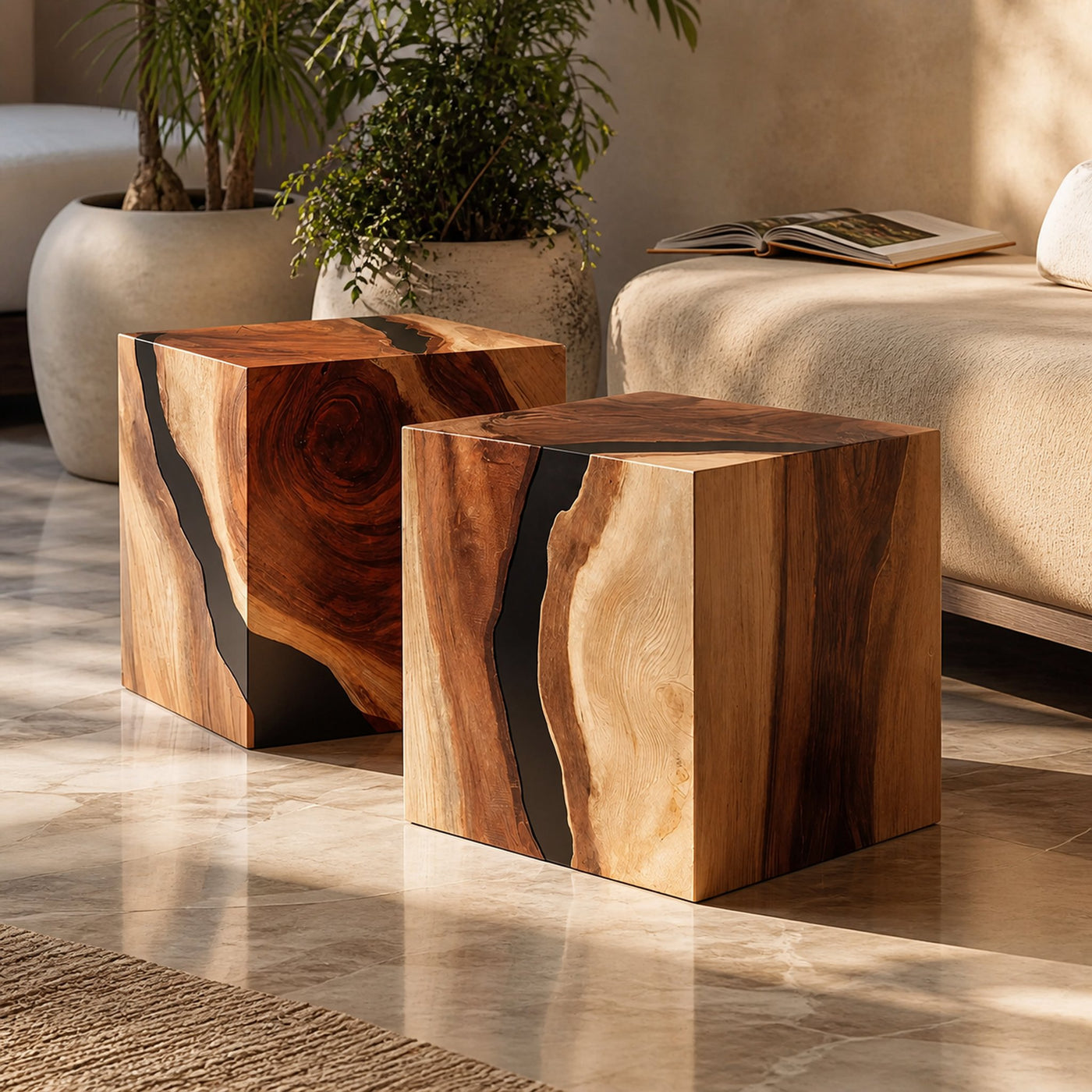 Handcrafted Low Coffee Table For Modern Furniture Decor