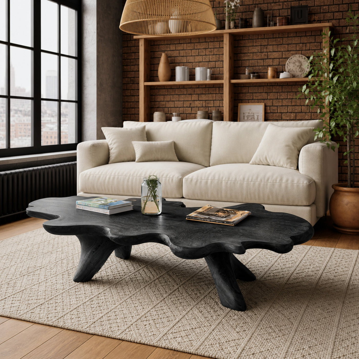 Handcrafted Low Table For Artisan Living Room - product view 4