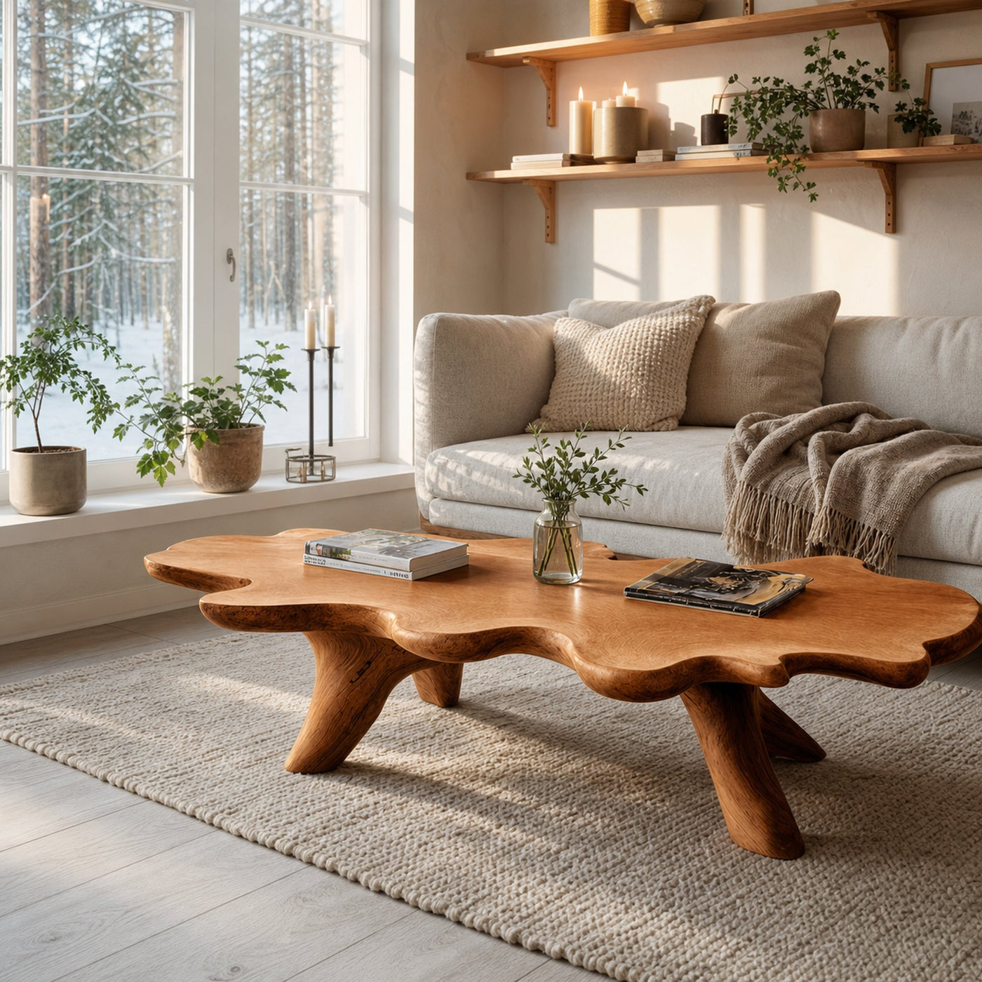 Handcrafted Low Table For Artisan Living Room - product view 6