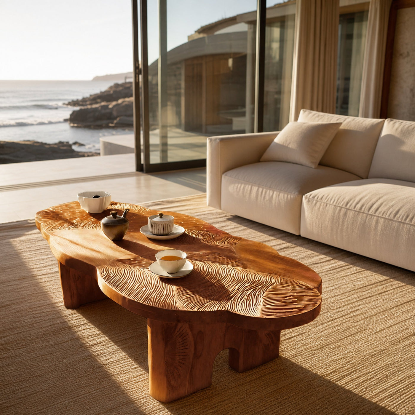 Handcrafted Modern Irregular Coffee Table For Living Room Decor - product view 6
