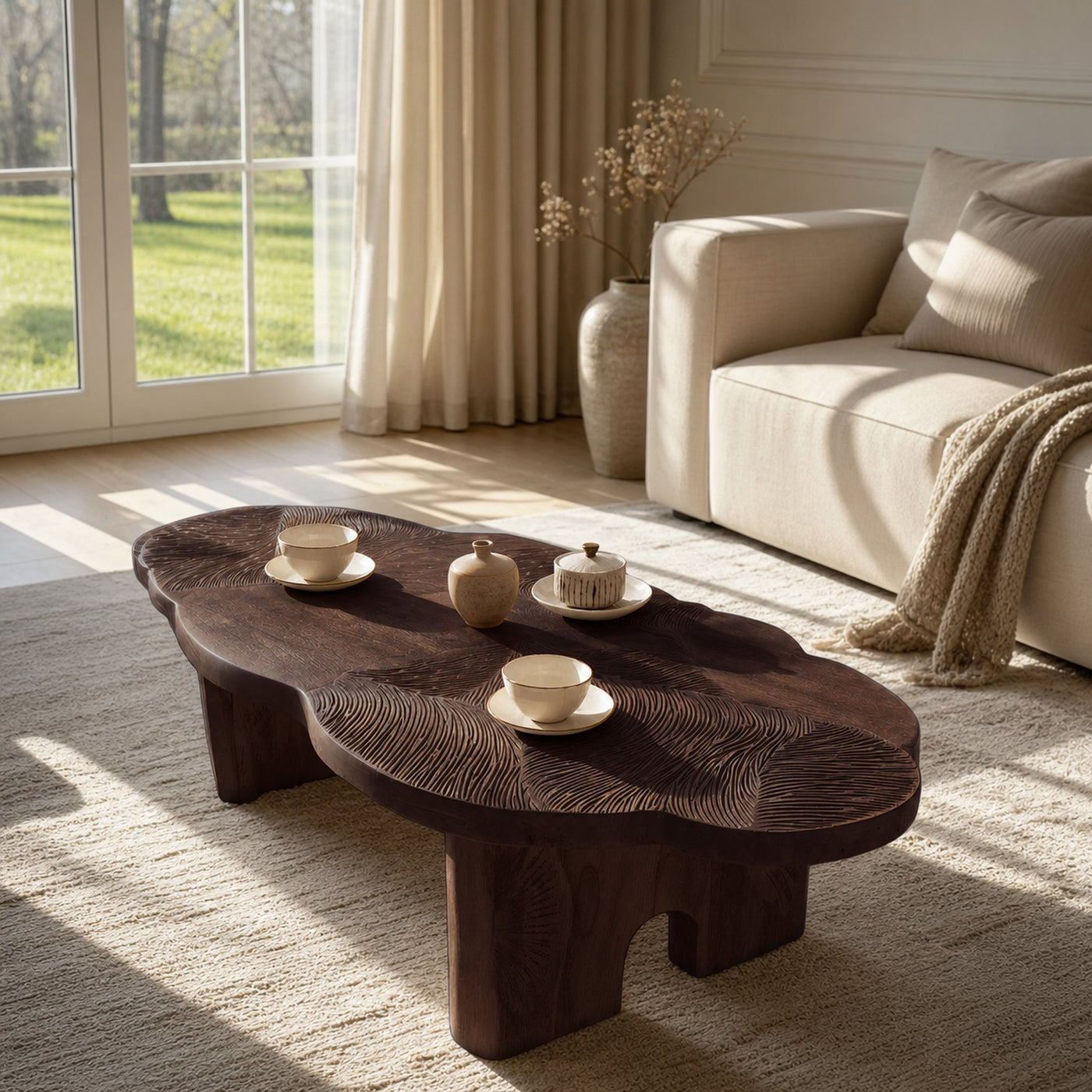 Handcrafted Modern Irregular Coffee Table For Living Room Decor - product view 7