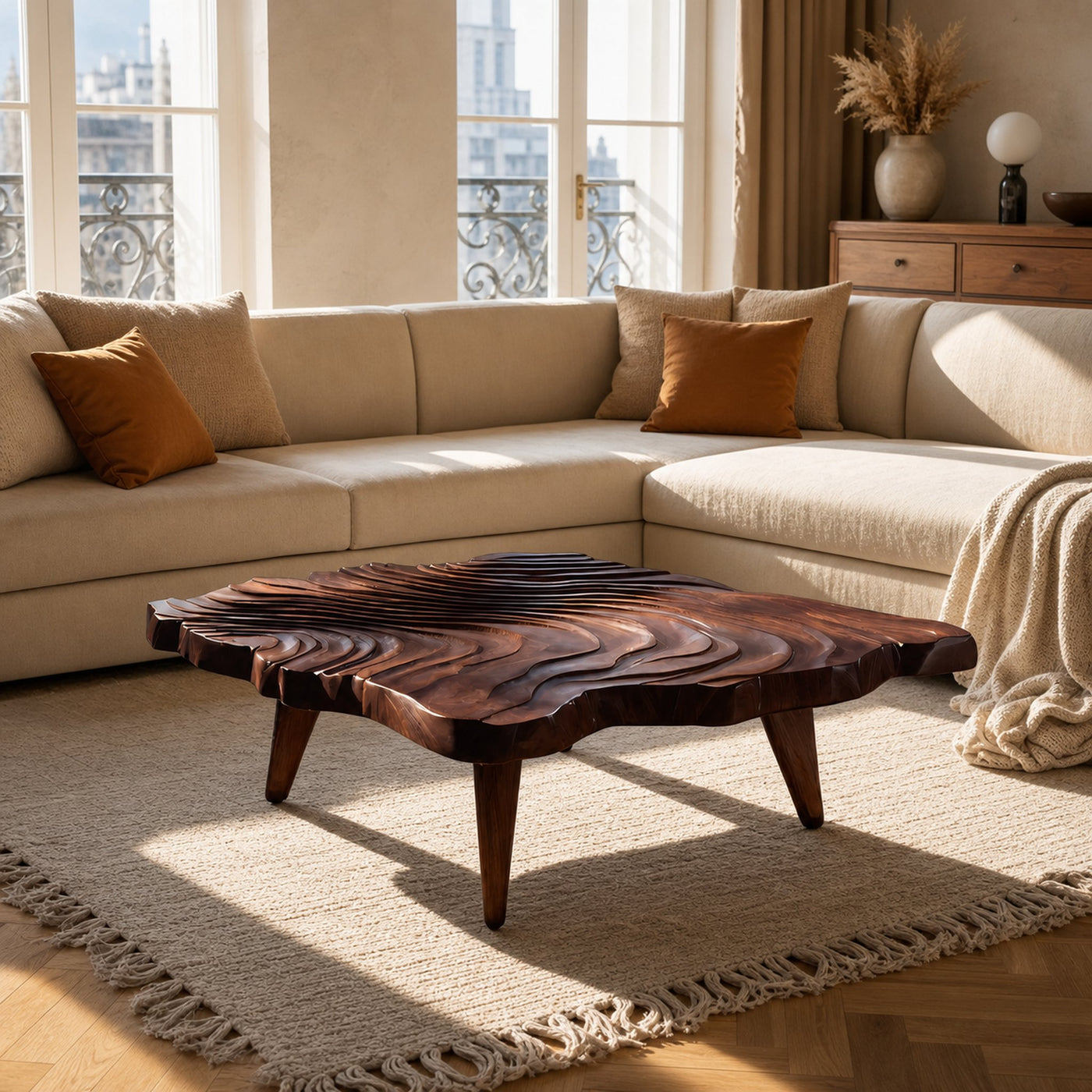 Handcrafted Modern Live Edge Coffee Table For Living Room - product view 7