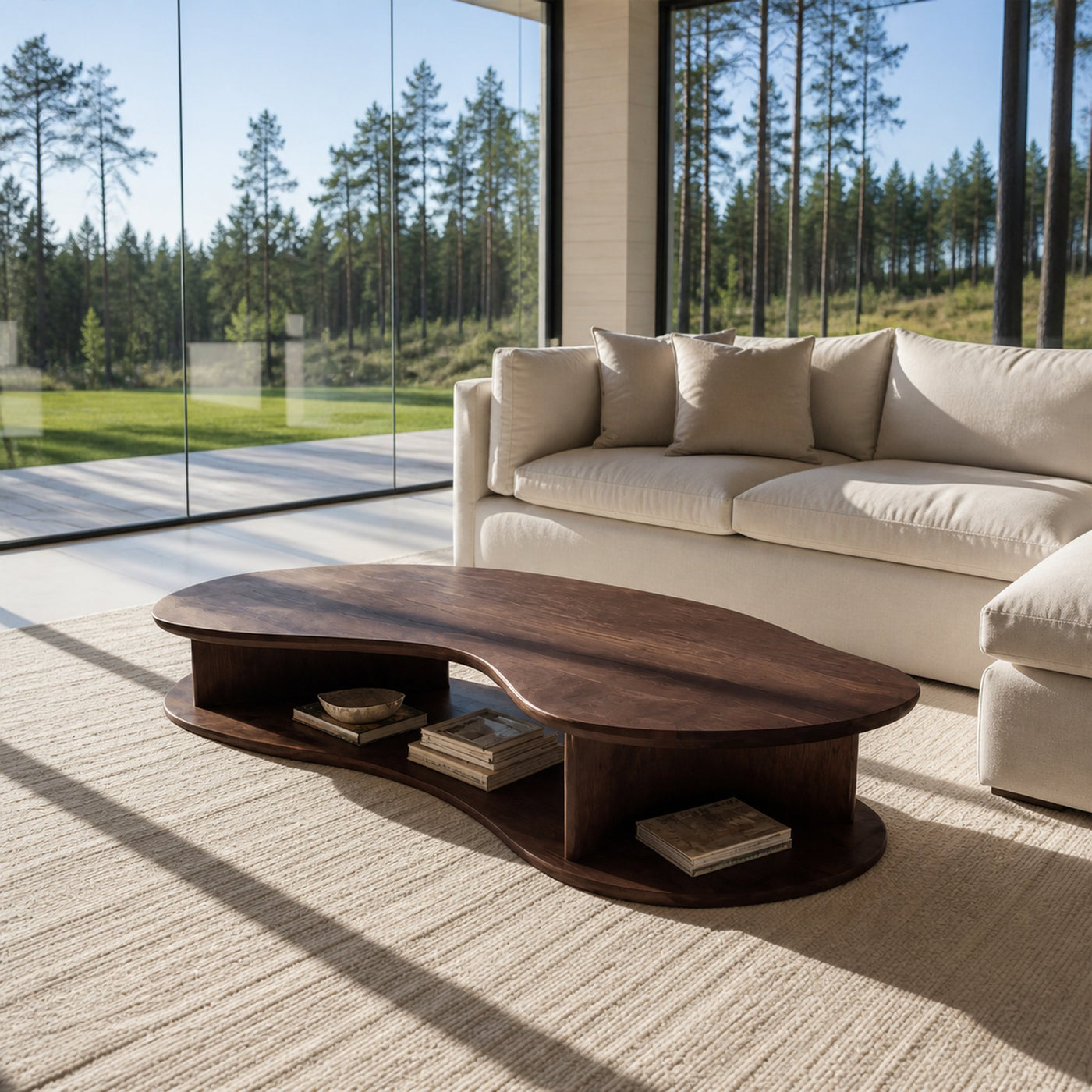 Handcrafted Solid Wood Coffee Table For Living Room Accent - product view 7