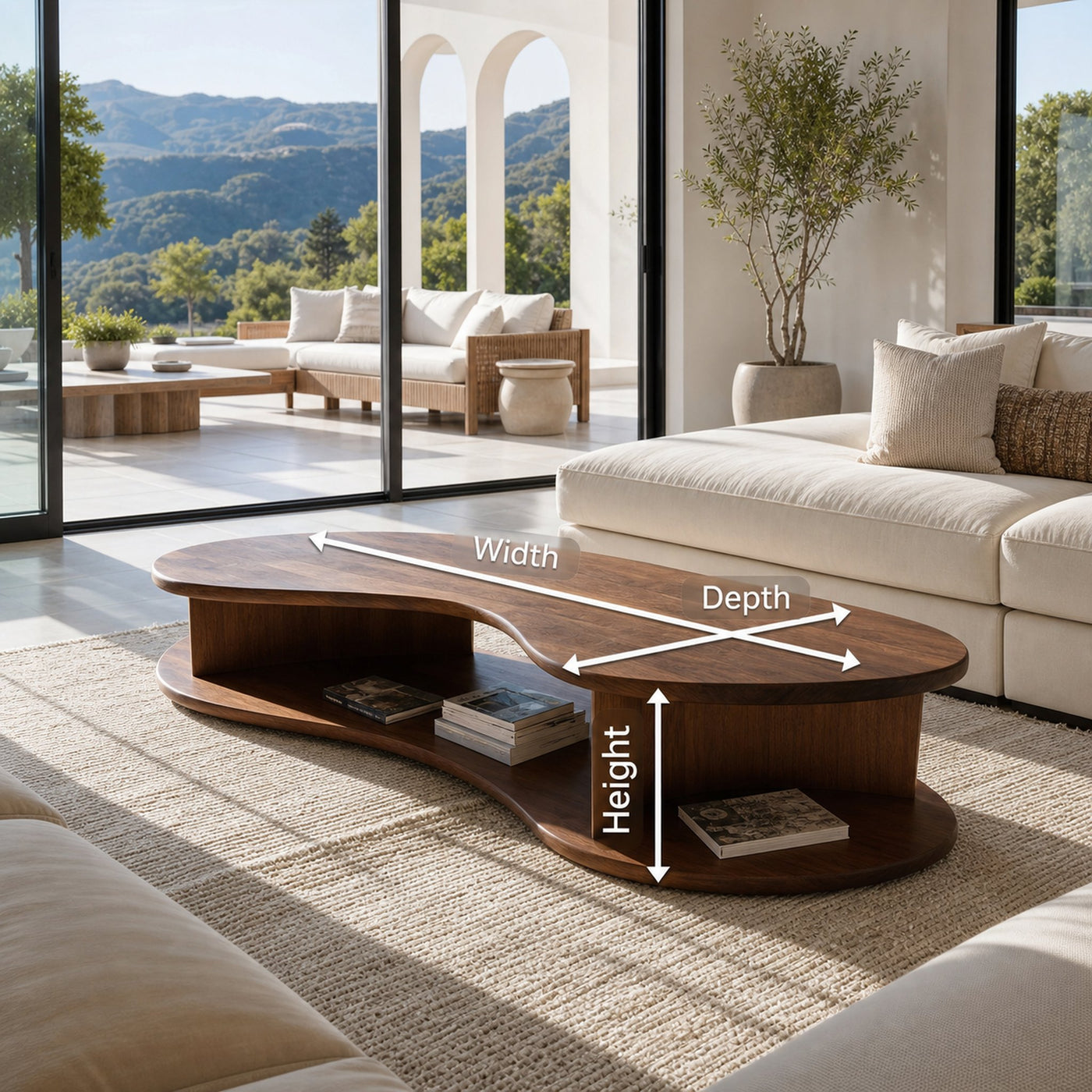 Handcrafted Solid Wood Coffee Table For Living Room Accent - product view 8